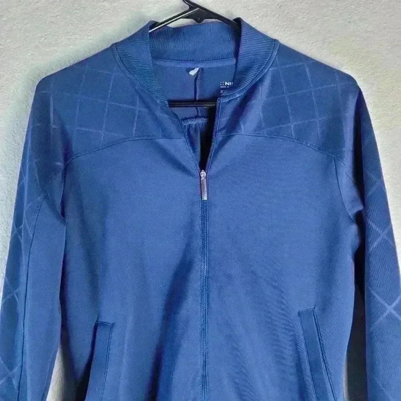 Nike Golf Dri-Fit Blue Size S Long Sleeve Full Zip Polyester Blend Sports Jacket - Picture 3 of 6
